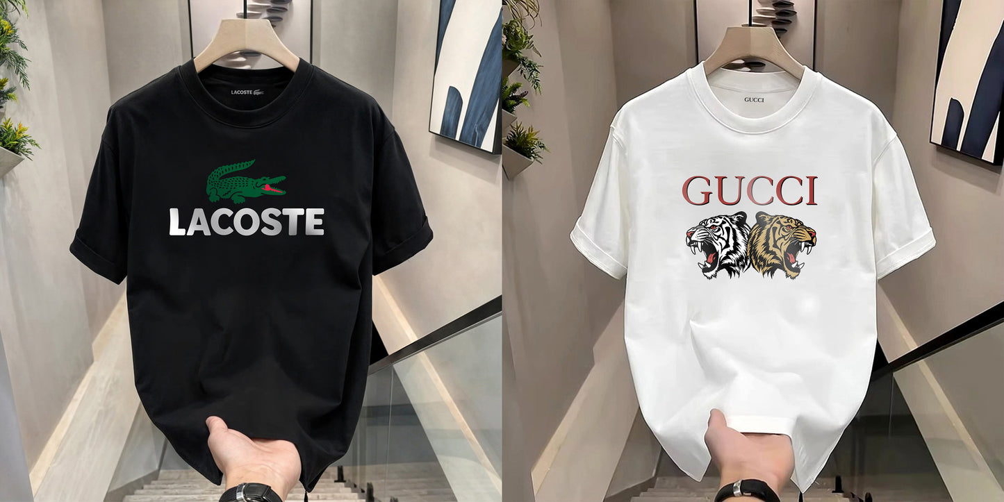 Men's Premium Selling T-Shirts (BD-LACOSTE+GUCCI TIGER)