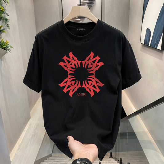 Men's Premium Selling T-Shirts (BD-LACOSTE BLUE+AMIRI RED)