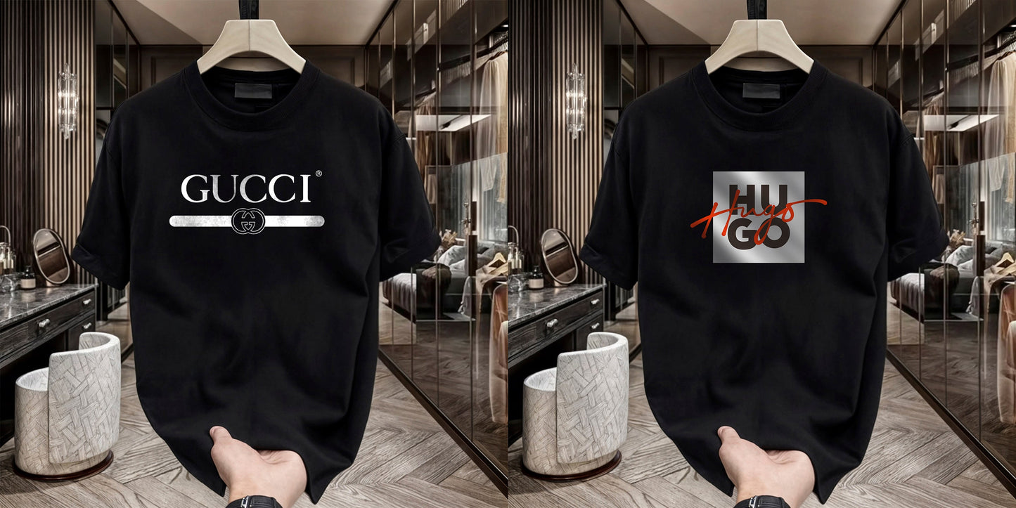 Men's Brand Premium Selling T-Shirt (BD-GUCCI+HUGO RED)