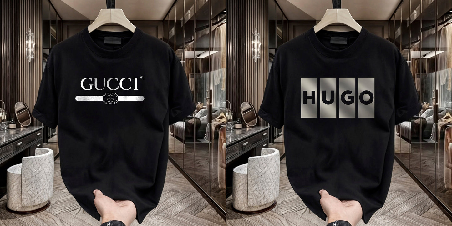 Men's Brand Premium Selling T-Shirt (BD-GUCCI+HUGO BOX)