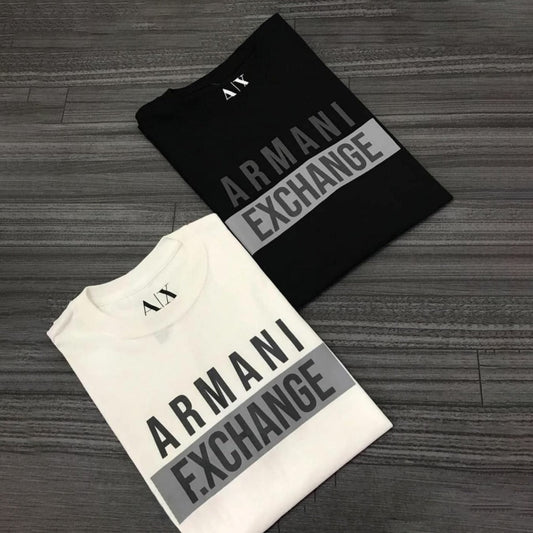 Men's Premium Selling T-Shirt (BD-AX CUT+ ARMANI GREY WHITE)