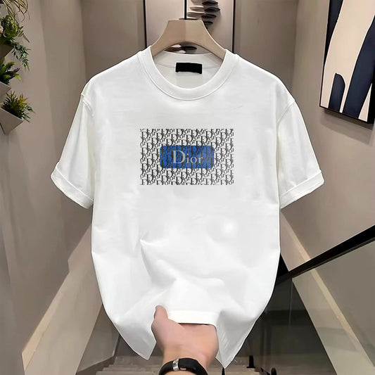Men's Brand Premium Selling T-Shirt (BD-LACOSTE France+ Dior Blue)