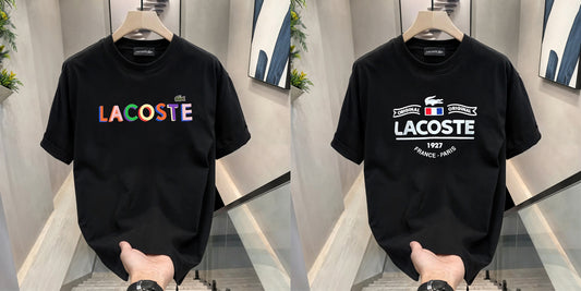 Men's Brand Premium Selling T-Shirt (BD- LACOSTE COLOR + LACOSTE FRANCE)