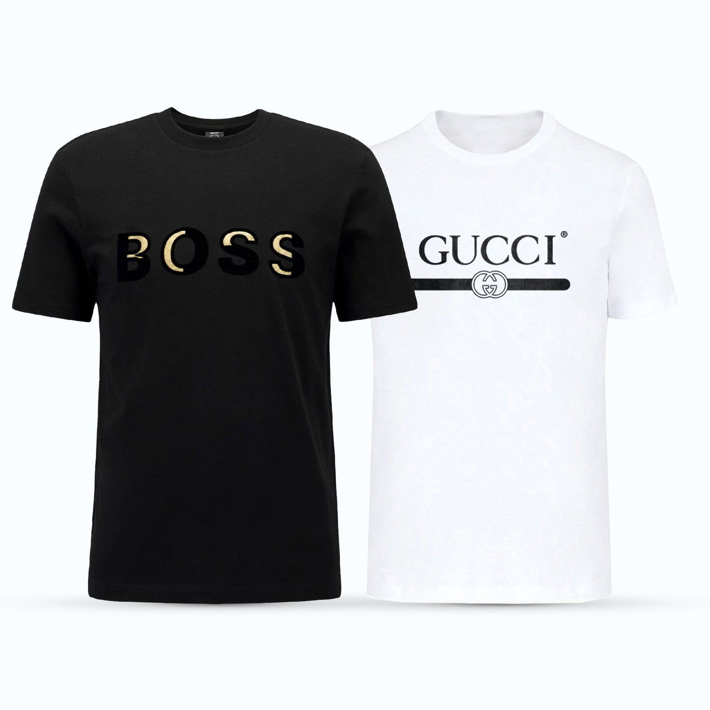 Men's Premium Selling T-Shirt (BD-GOLD BOSS + GUCCI WHITE)
