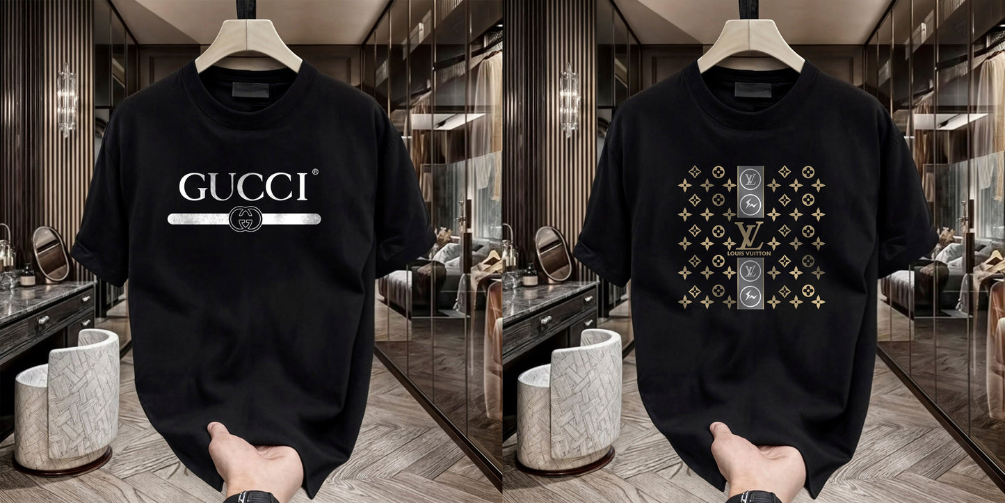 Men's Brand Premium Selling T-Shirt (BD-GUCCI+LV STARS)