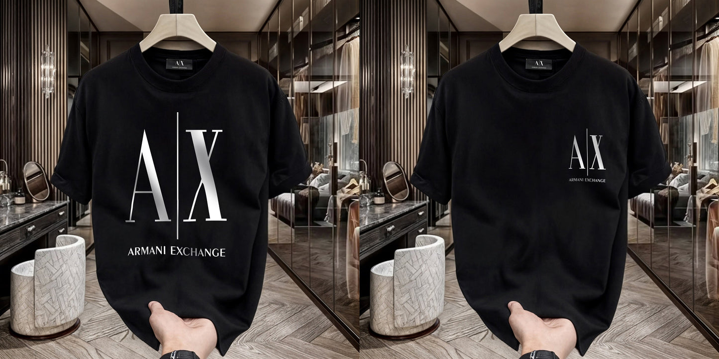 Men's Premium Selling T-Shirts (BD-AX FULL+SMALL AX WHITE)