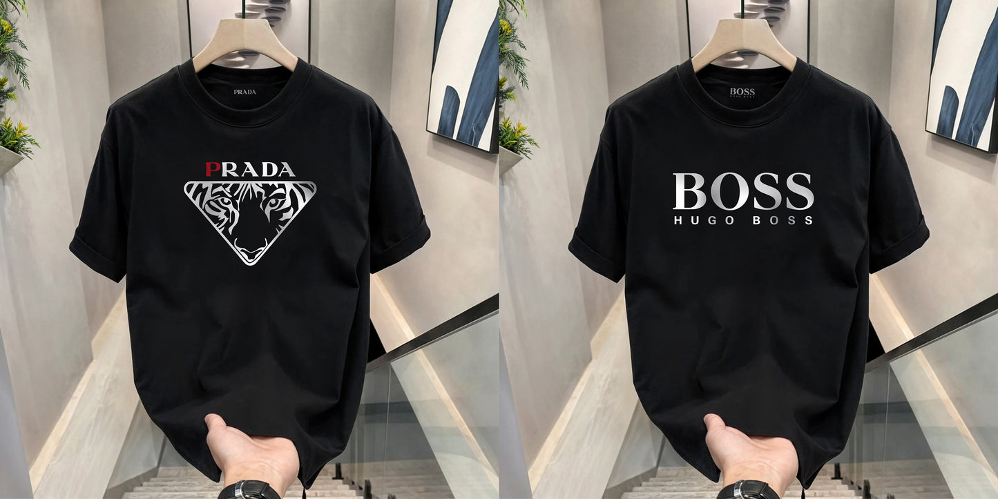 Men's Premium Selling T-Shirts (BD-Prada+ Hugo Boss)
