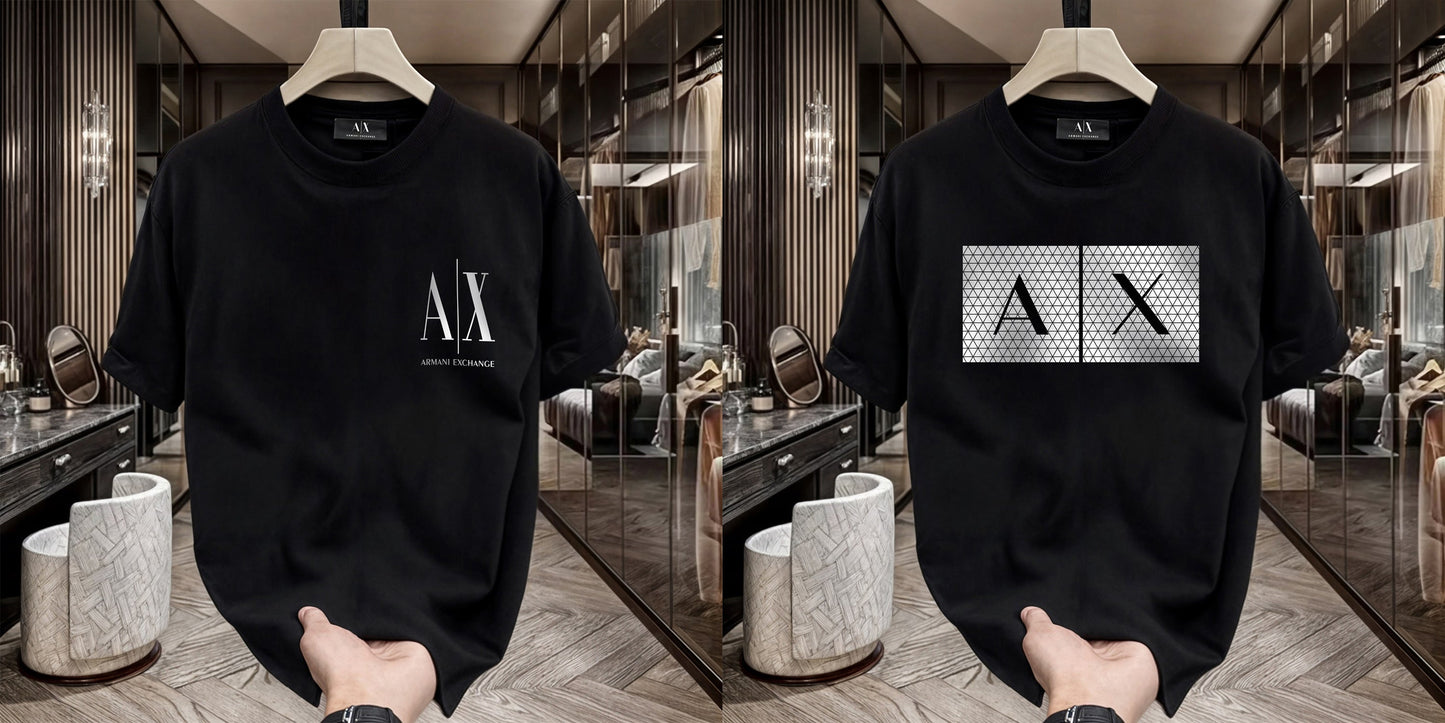 Men's Premium Selling T-Shirts (BD-SMALL AX WHITE+AX BIG BOX)