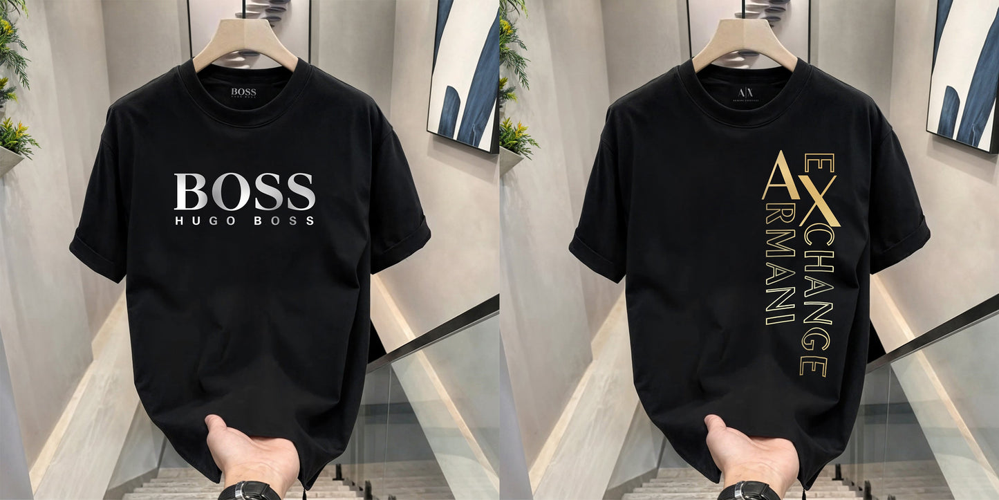 Men's Premium Selling T-Shirts (BD-HUGO Boss+ Armani Exchange)