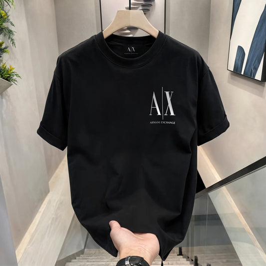 Men's Premium Selling T-Shirts (BD-Balmain Silver + Small AX White)