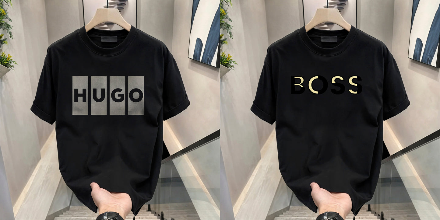 Men's Brand Premium Selling T-Shirt (BD-HUGO BOX+GOLD BOSS)