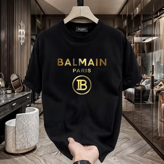 Men's Premium Selling T-Shirts (BD-HUGO GOLD+Balmain Gold)