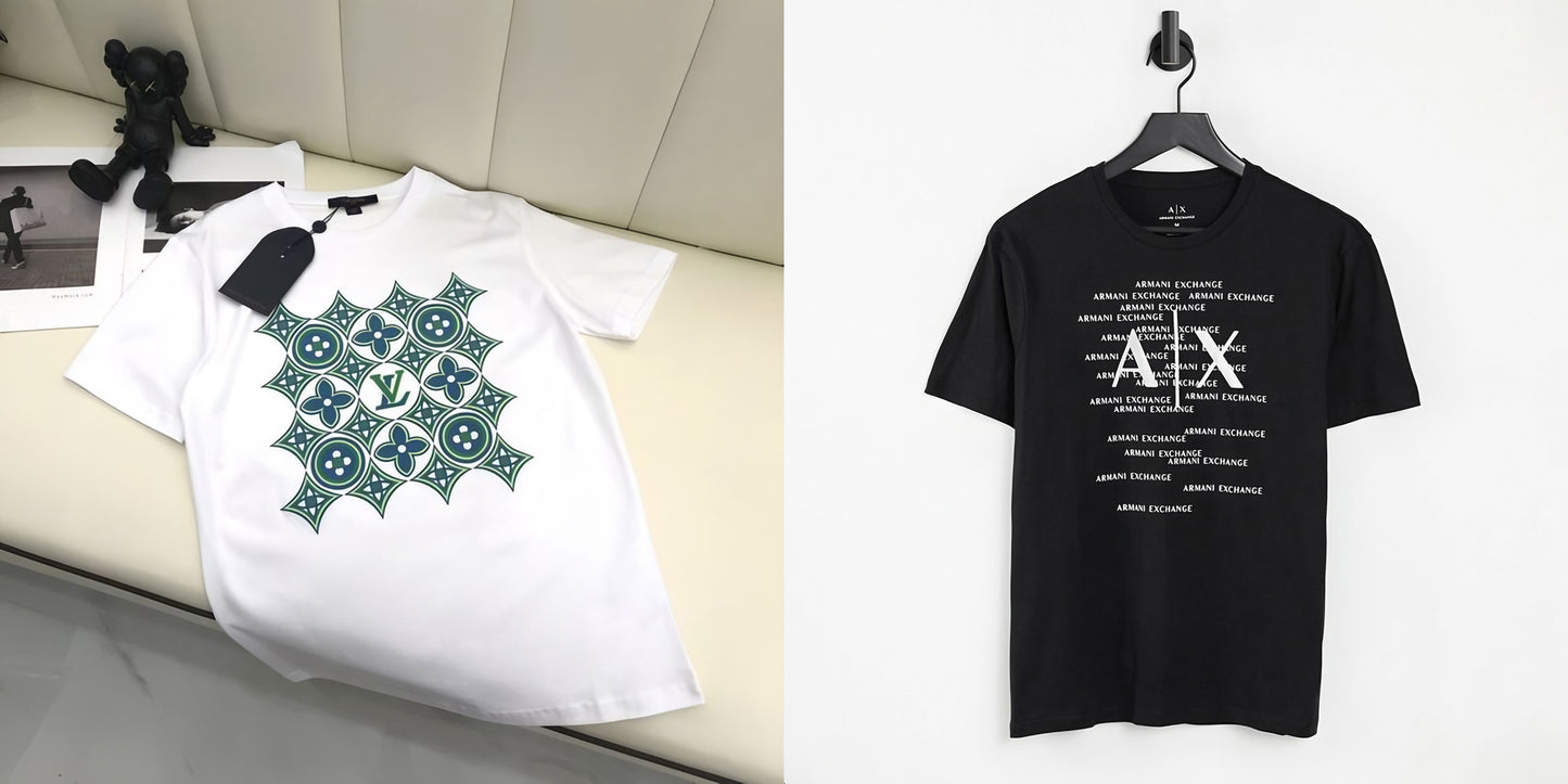 Men's Luxury Premium Selling T-Shirt (BD-LV GREEN+A/X TEXT)