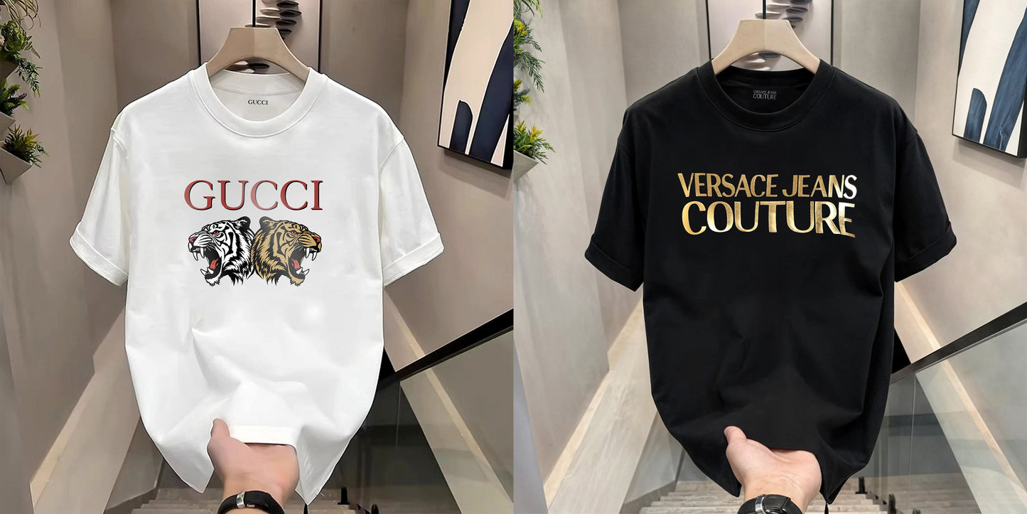 Men's Premium Selling T-Shirts (BD-GUCCI TIGER+VERSACE)
