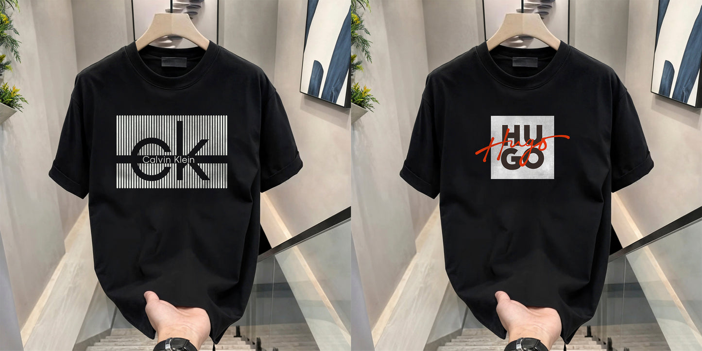 Men's Brand Premium Selling T-Shirt (BD-CK+HUGO RED)