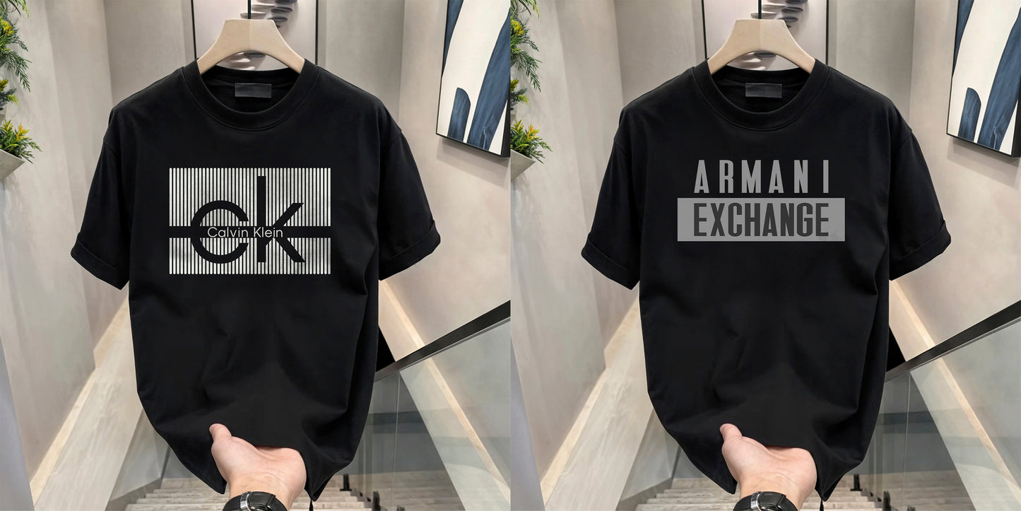 Men's Brand Premium Selling T-Shirt (BD-CK+ARMANI GREY)