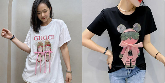 Imported Women T-Shirt (Gugci + Bow Bear)