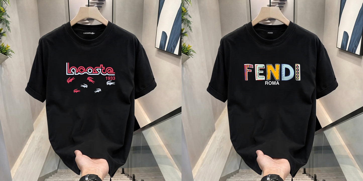 Men's Premium Selling T-Shirts (BD-LACOSTE 1933+FENDI COLORFUL)