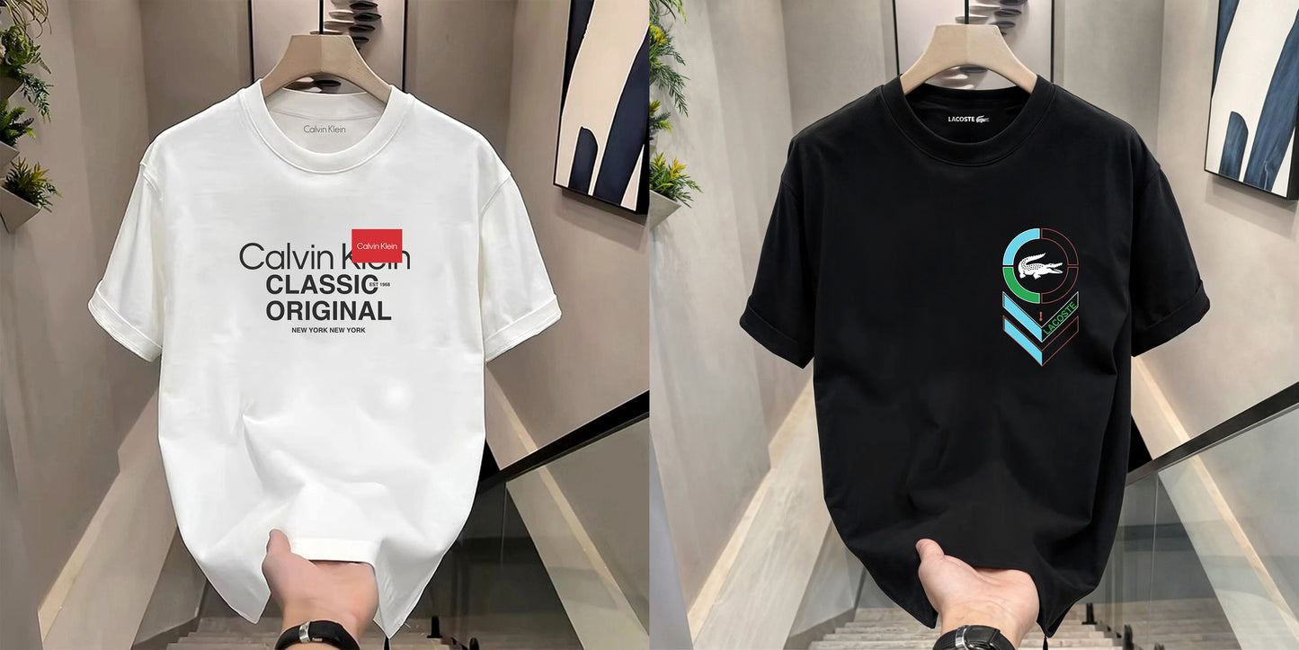 Men's Premium Selling T-Shirts (BD-CK CLASSIC+LACOSTE BLUE)