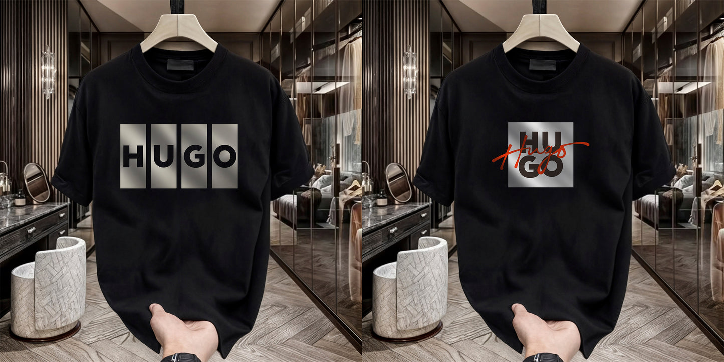 Men's Brand Premium Selling T-Shirt (BD-HUGO BOX+HUGO RED)