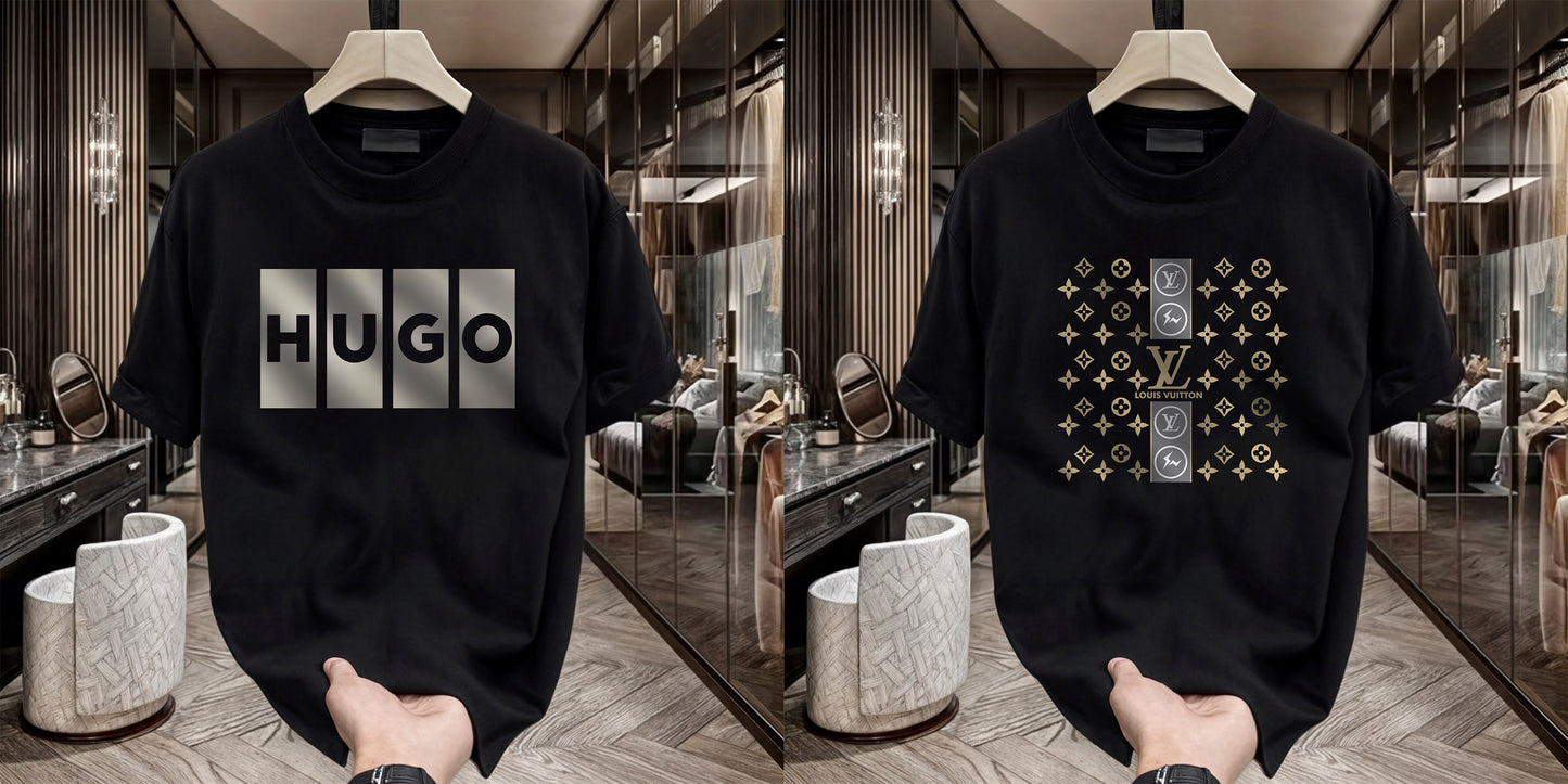 Men's Brand Premium Selling T-Shirt (BD-HUGO BOX+LV STARS)