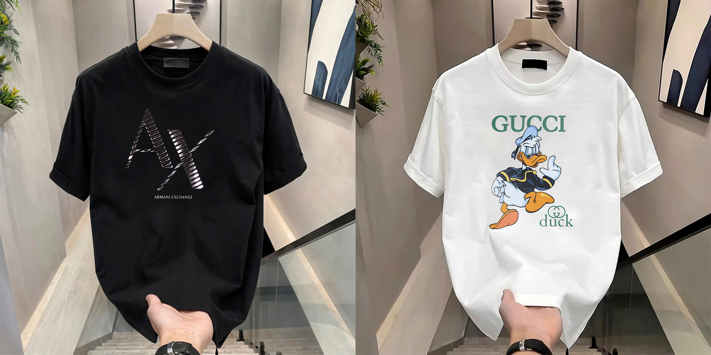 Men's Brand Premium Selling T-Shirt (BD-AX CUT+GUCCI DUCK)