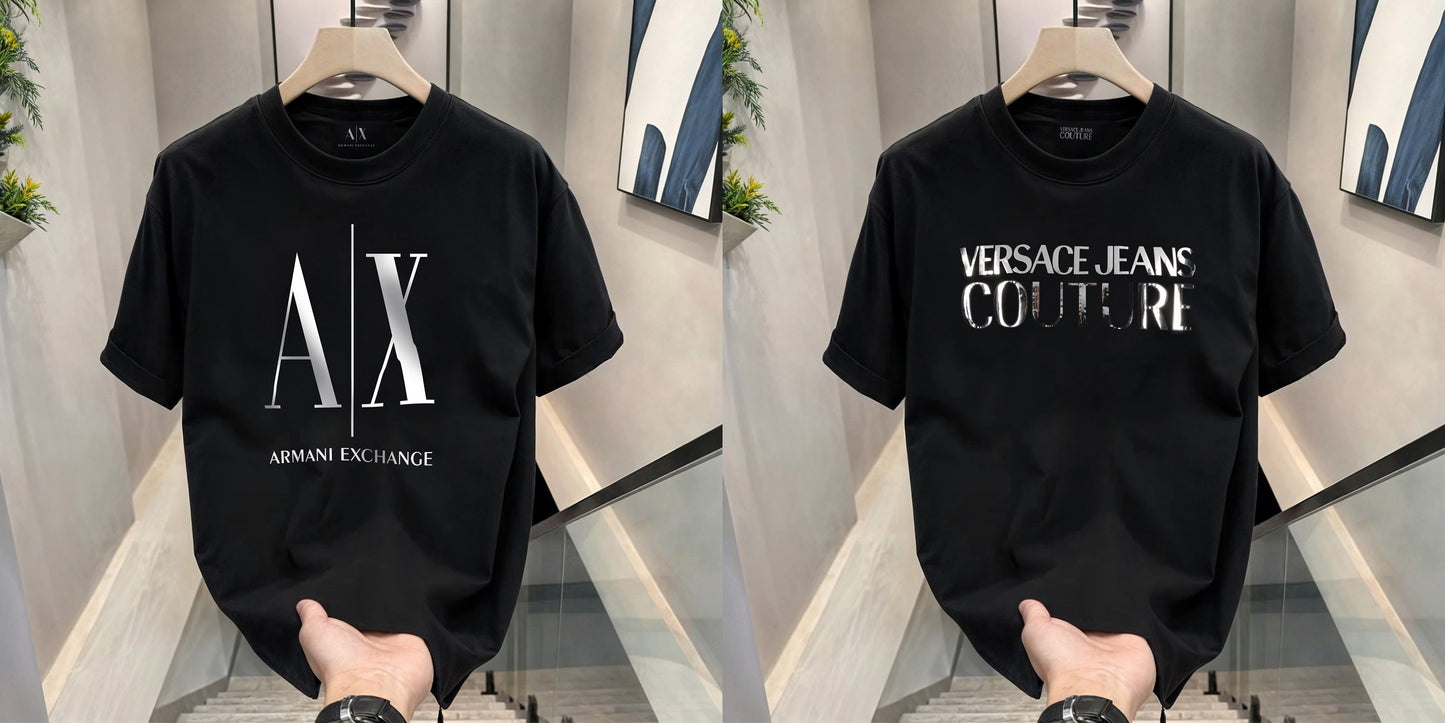 Men's Premium Selling T-Shirts (BD-AX FULL+VERSACE SILVER)
