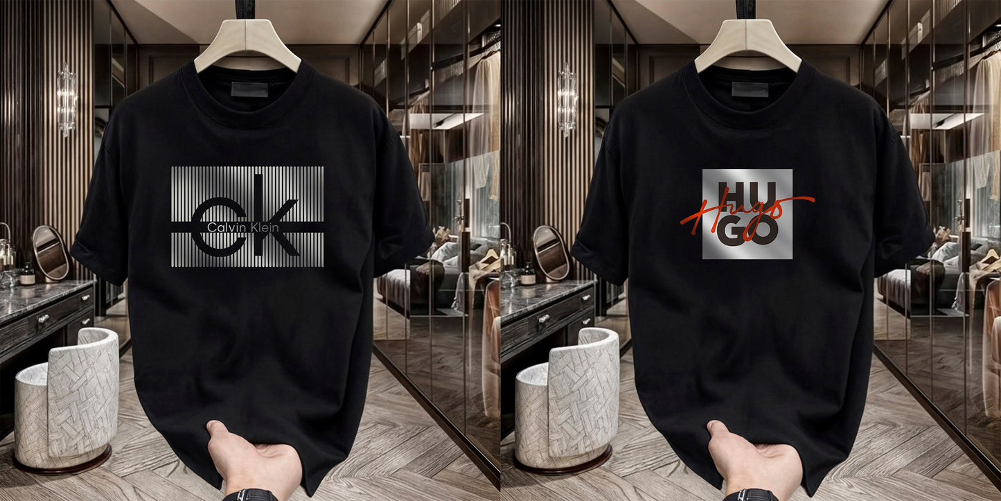 Men's Brand Premium Selling T-Shirt (BD-HUGO RED+CK)