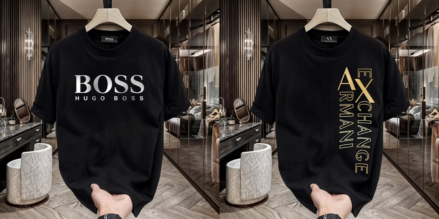 Men's Premium Selling T-Shirts (BD-HUGO BOSS+ARMANI EXCHANGE)