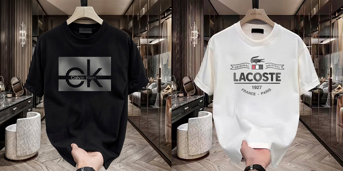 Men's Brand Premium Selling T-Shirt (BD-CK+LACOSTE PARIS)