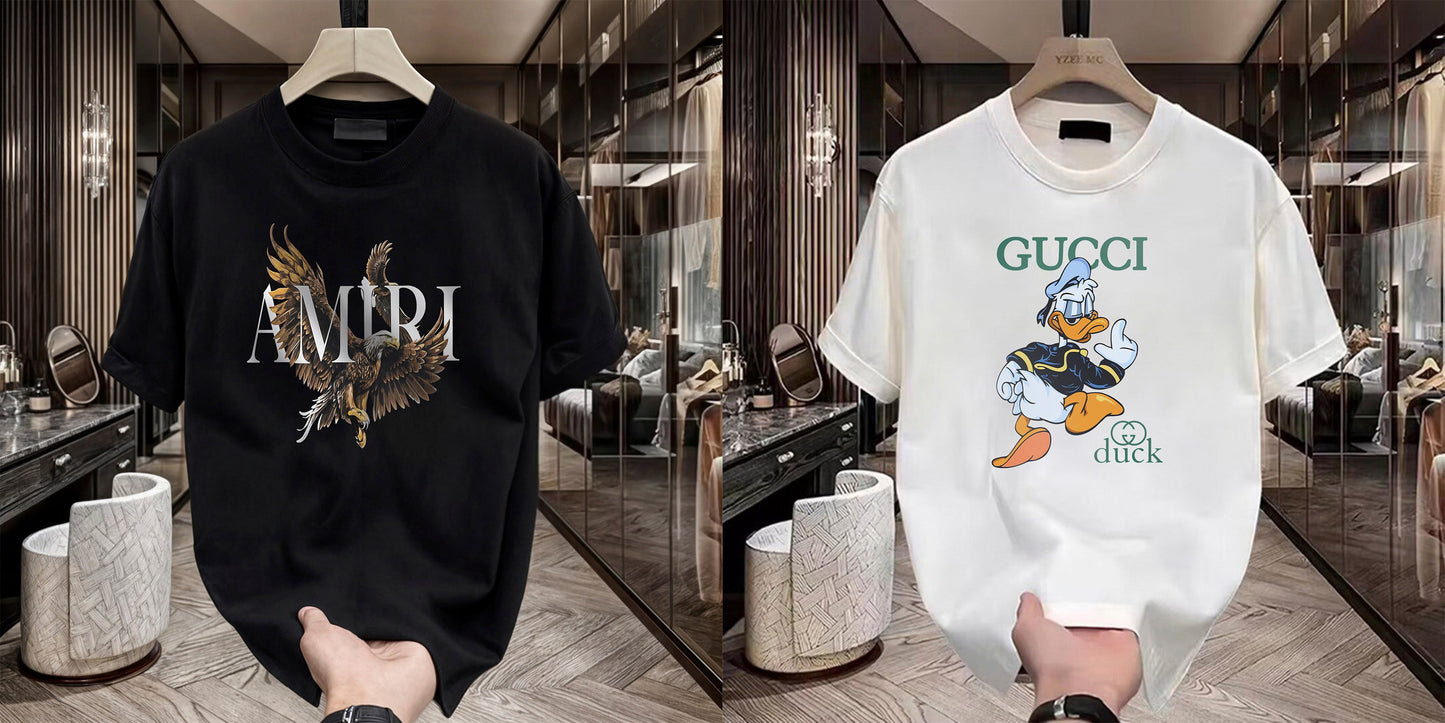 Men's Brand Premium Selling T-Shirt (BD-AMIRI+GUCCI DUCK)