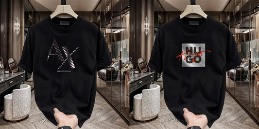 Men's Brand Premium Selling T-Shirt (BD-AX CUT+HUGO RED)