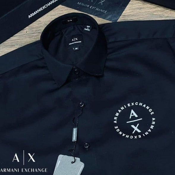 Luxury And Premium Cotton Shirt For Men (BD-ARMANI 1 BLACK + BURBERRY 1 BLACK)