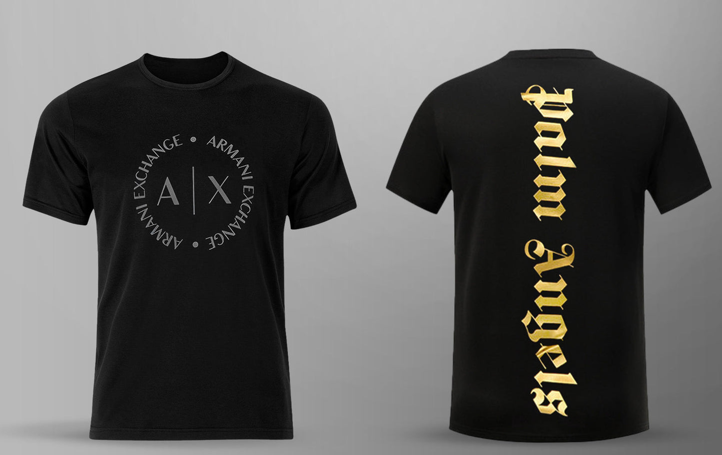 Men's Premium Selling T-shirt (BD-ARMANI ROUND + PALM ANGELS)