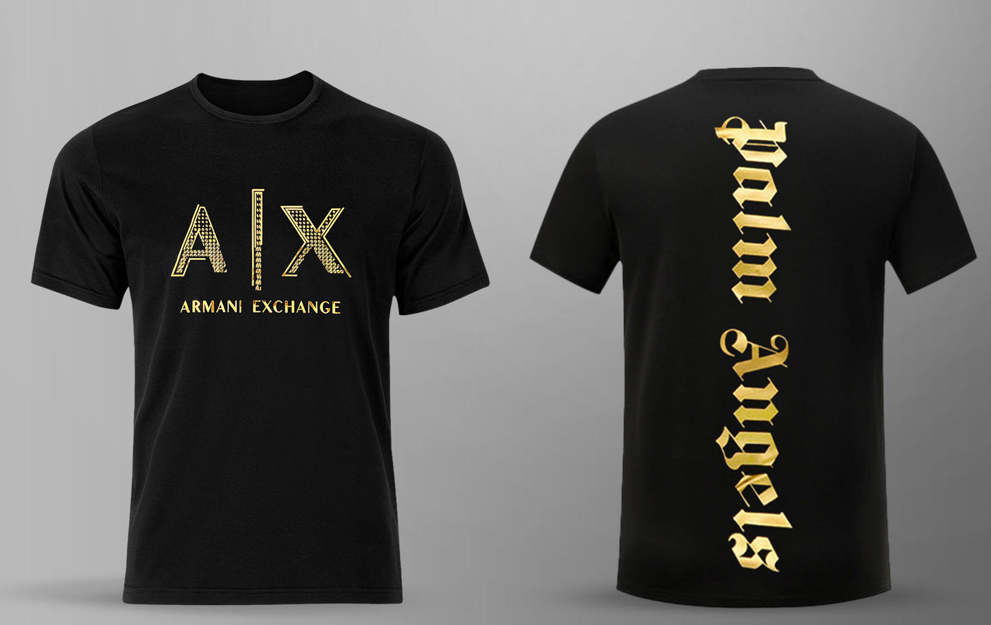 Men's Premium Selling T-shirt (BD-AX GOLD + PALM ANGELS)