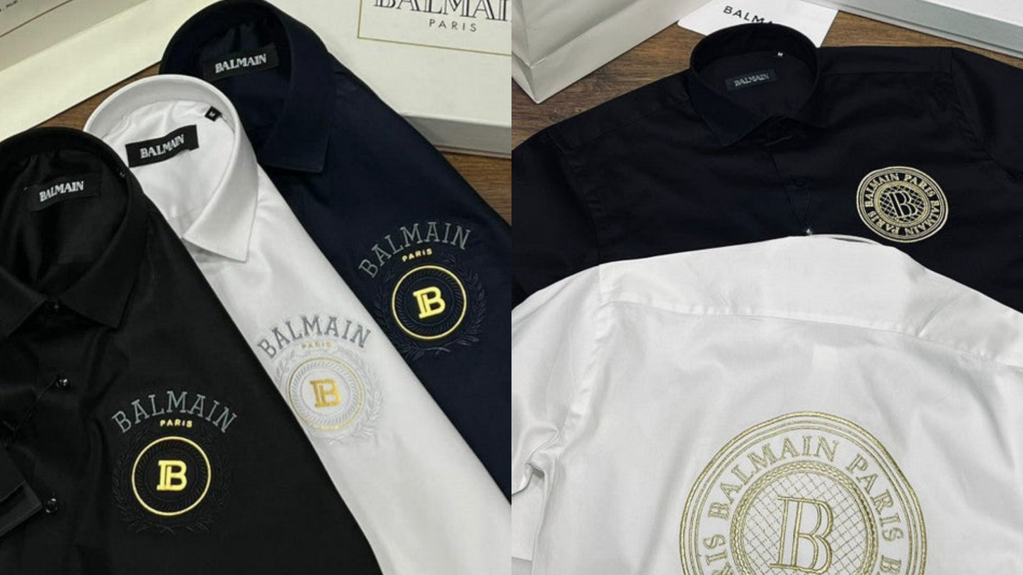 Luxury And Premium Cotton Shirt For Men (BD-BALMAIN 3 BLACK + BALMAIN 4 BLACK)