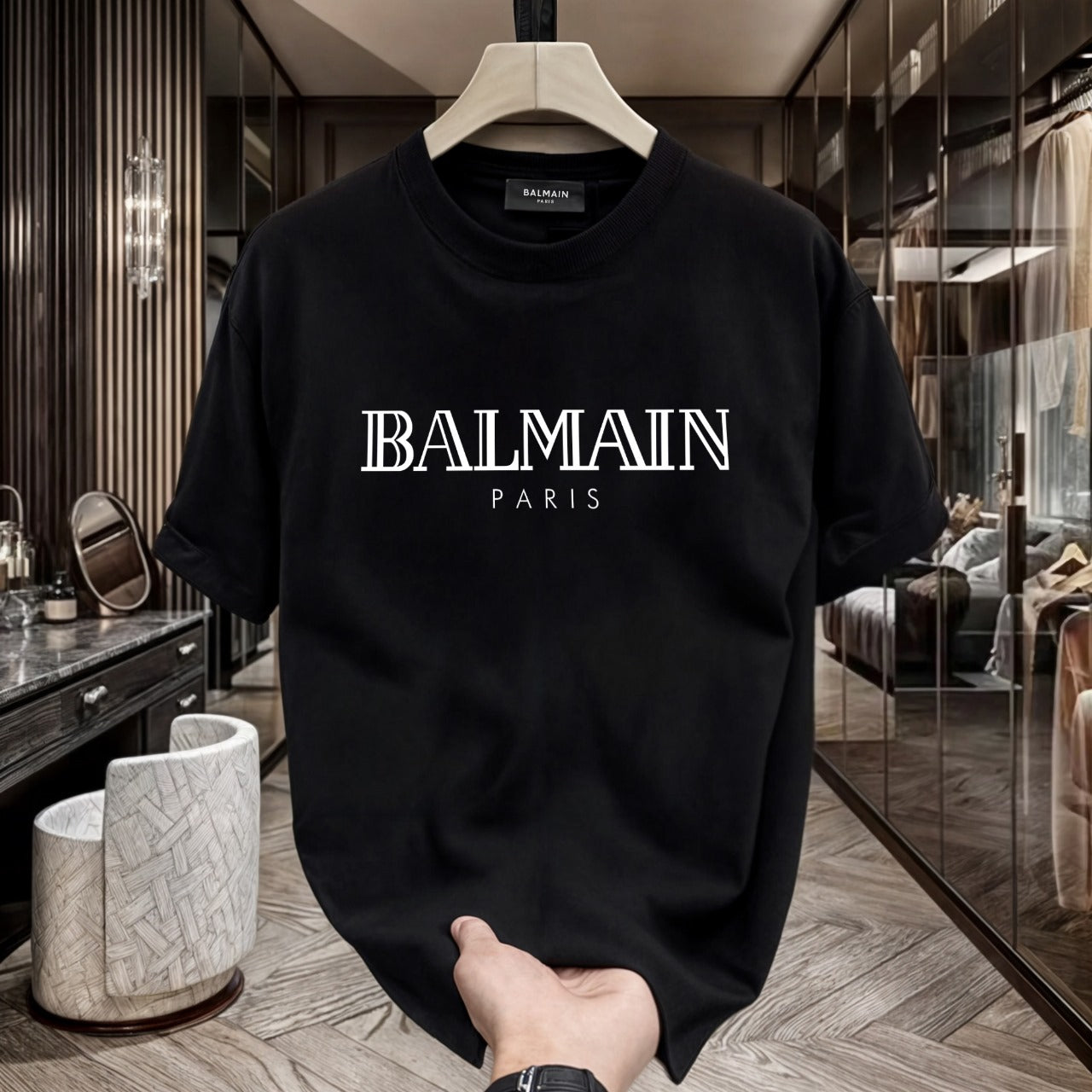 Men's Premium Selling T-Shirts (BD-HUGO BOSS+BALMAIN WHITE)