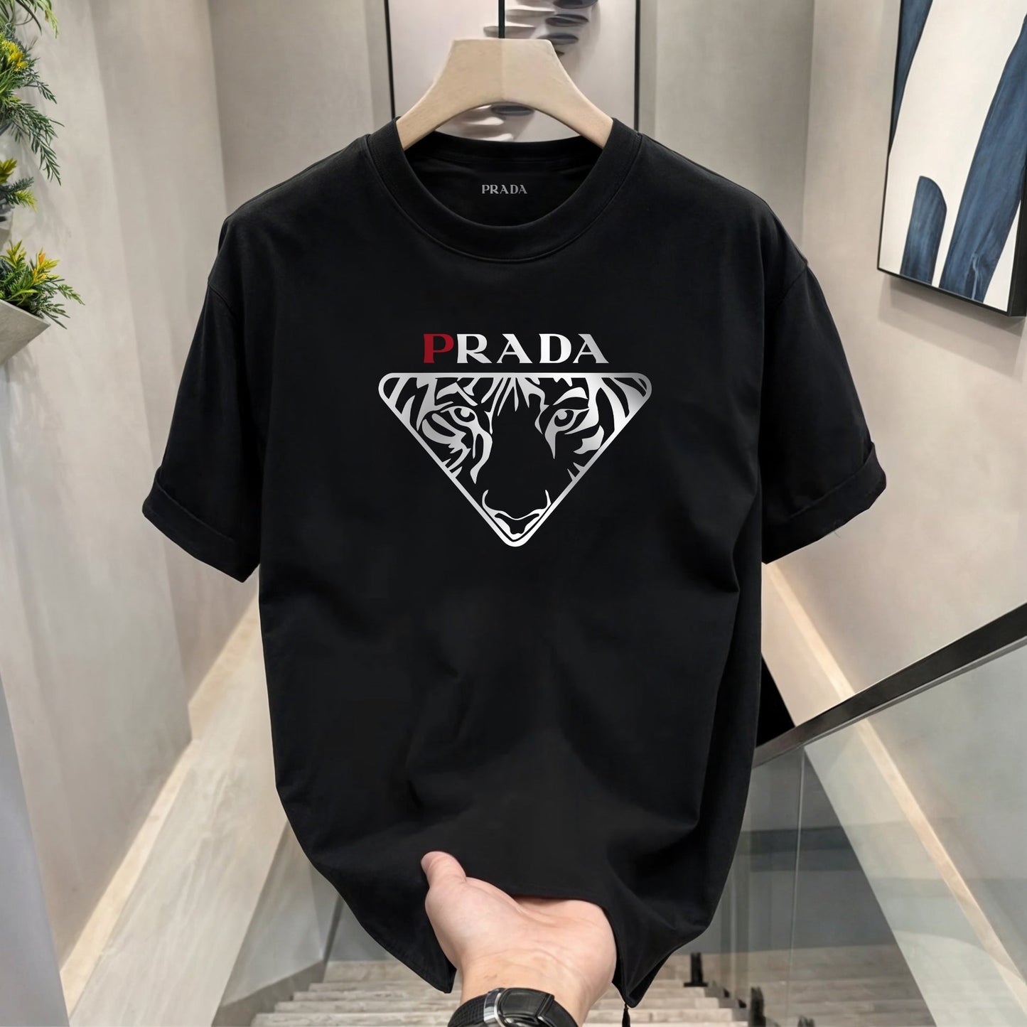 Men's Premium Selling T-Shirts (BD-BALMAIN GOLD+ PRADA)
