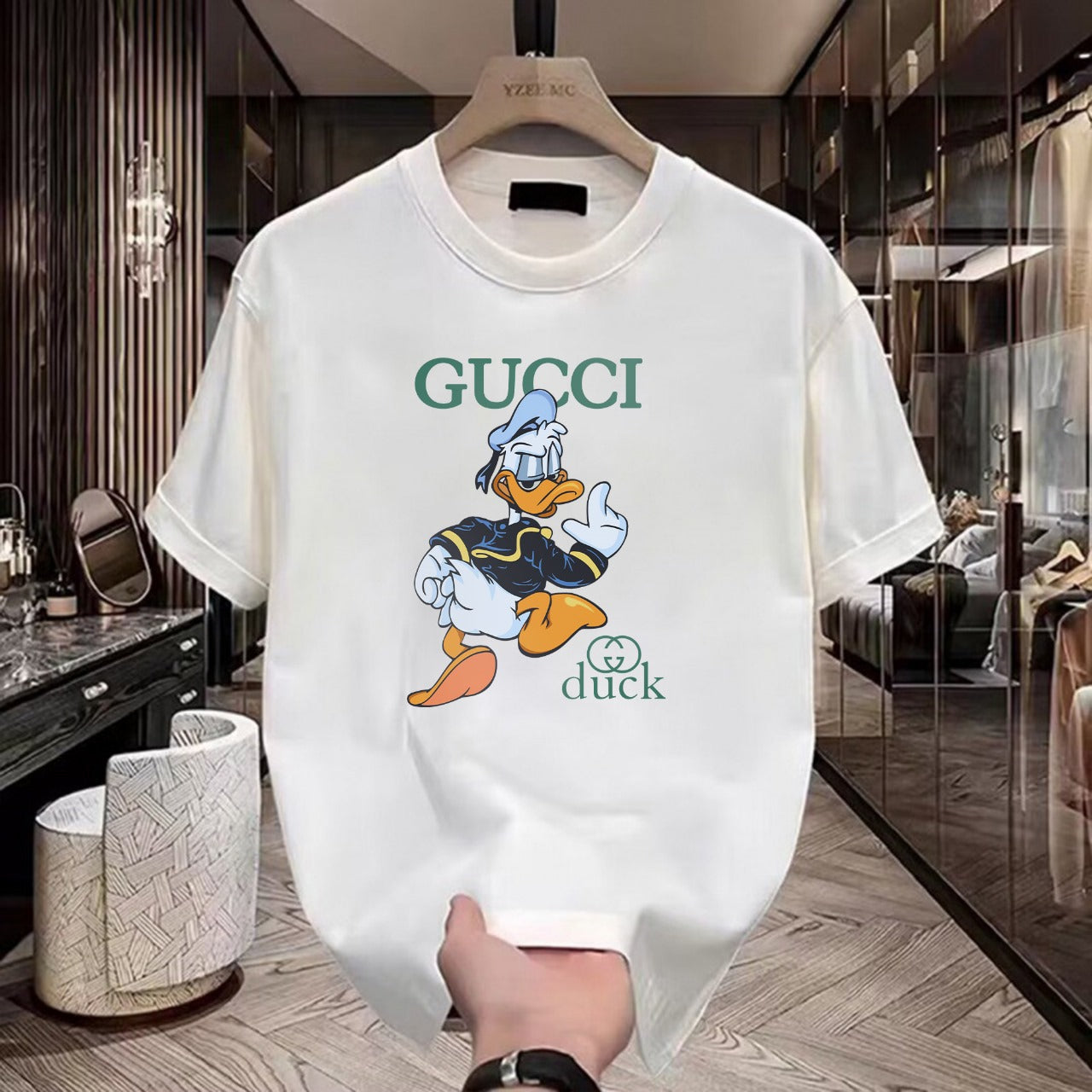 Men's Brand Premium Selling T-Shirt (BD-LACOSTE PARIS+GUCCI DUCK)
