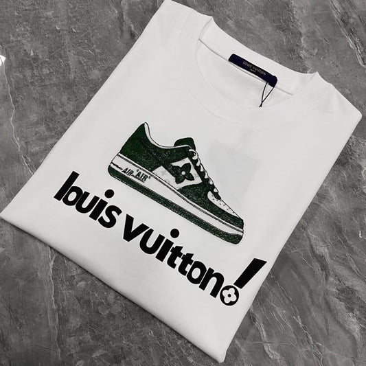 Men's Luxury Premium Selling T-Shirt (BD-LV SHOE+BALENCIAAA MODE)