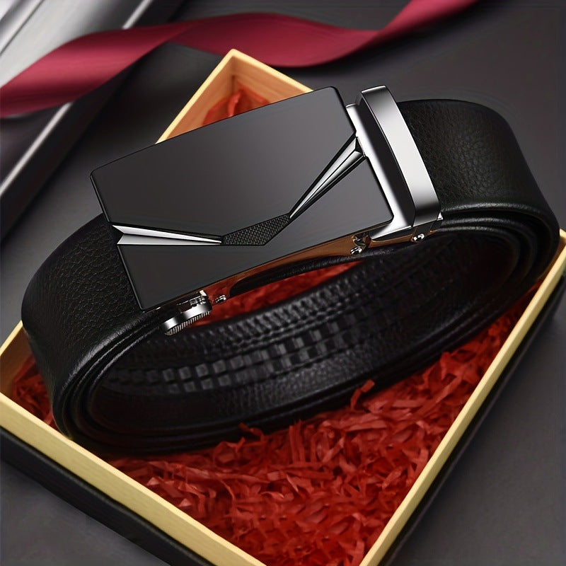 New PU Leather Men's Belt Without Teeth