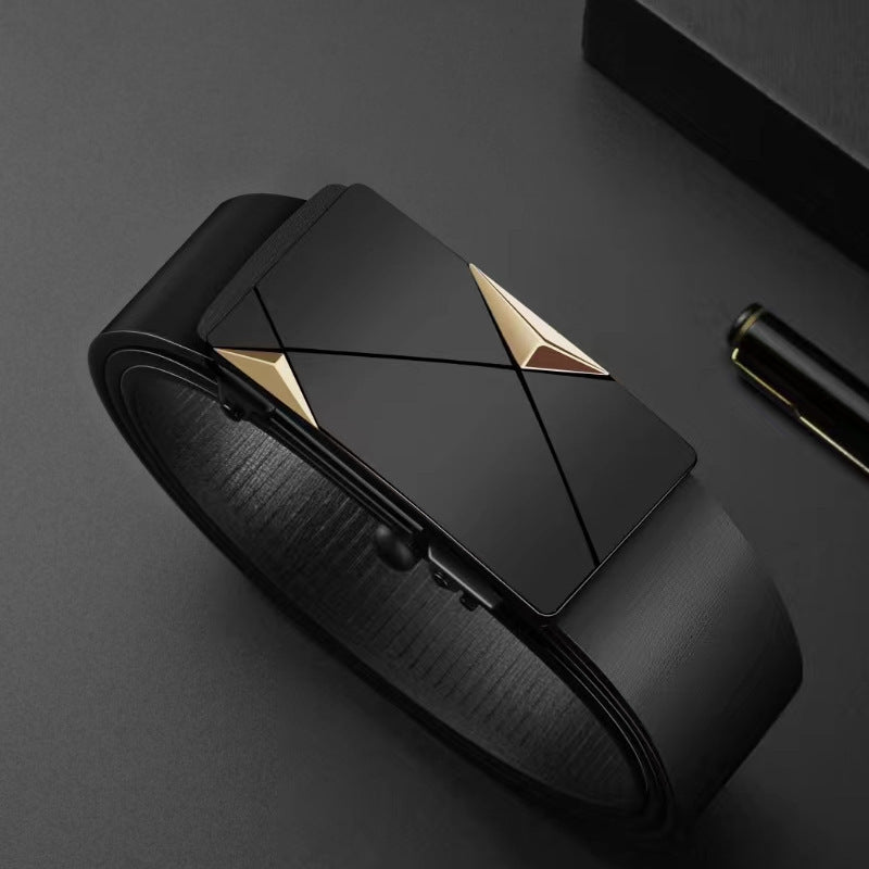 New PU Leather Men's Belt Without Teeth