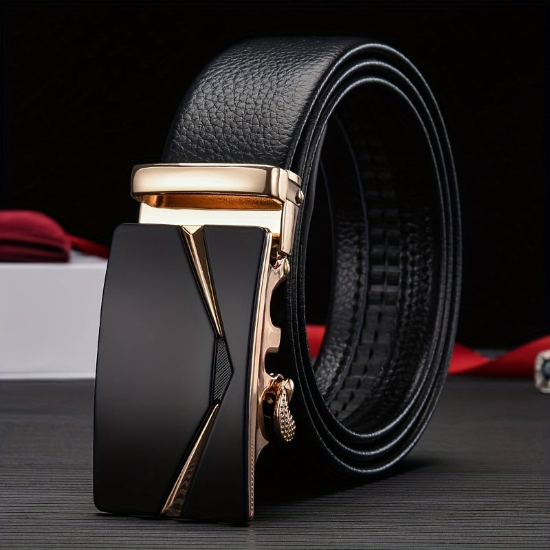 New PU Leather Men's Belt Without Teeth