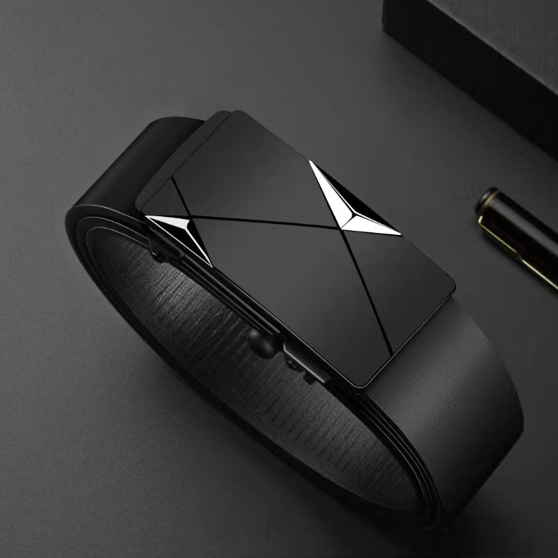 New PU Leather Men's Belt Without Teeth