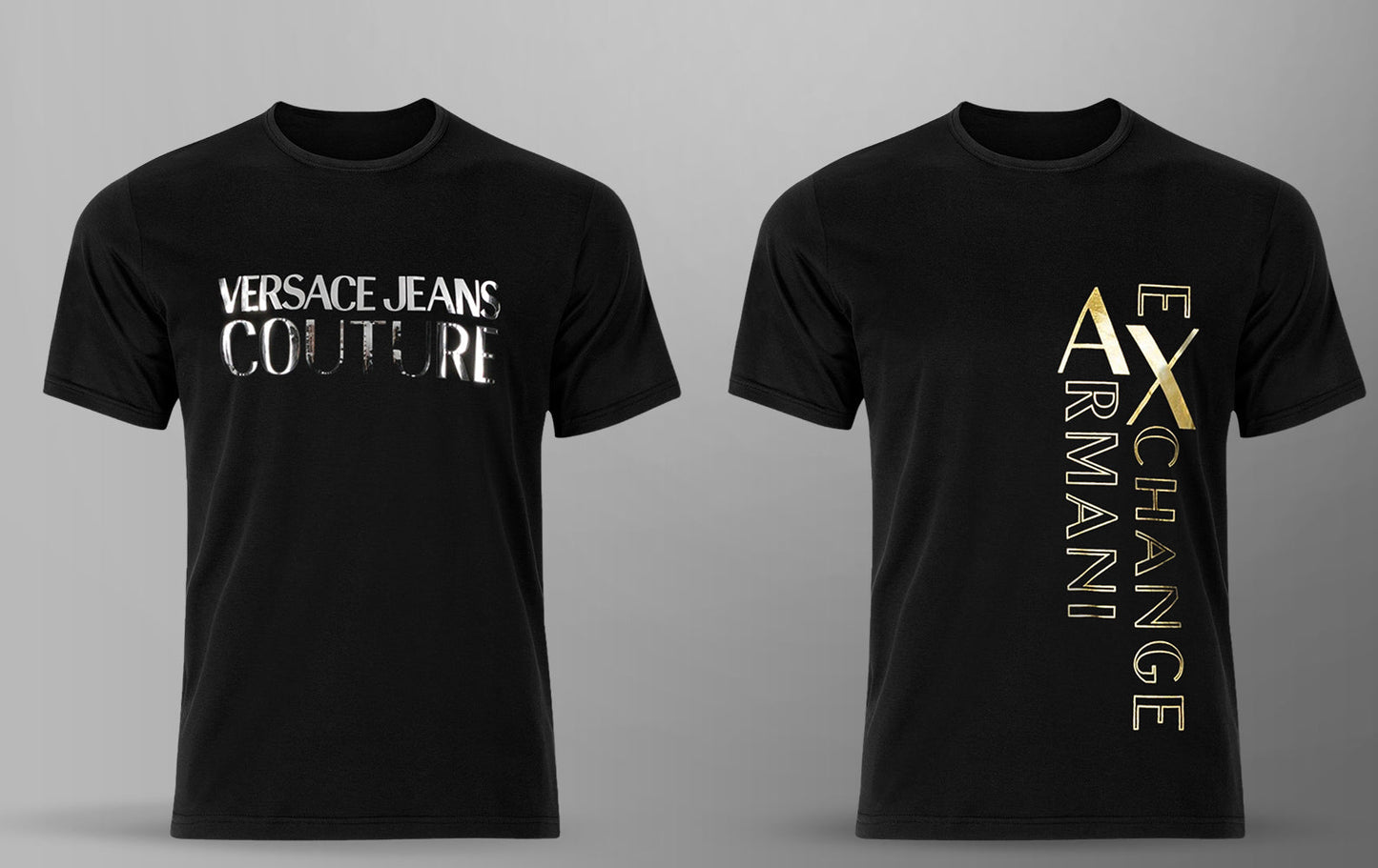 Men's Premium Selling T-shirt (BD-ARMANI EXCHANGE+ VERSACE SILVER)