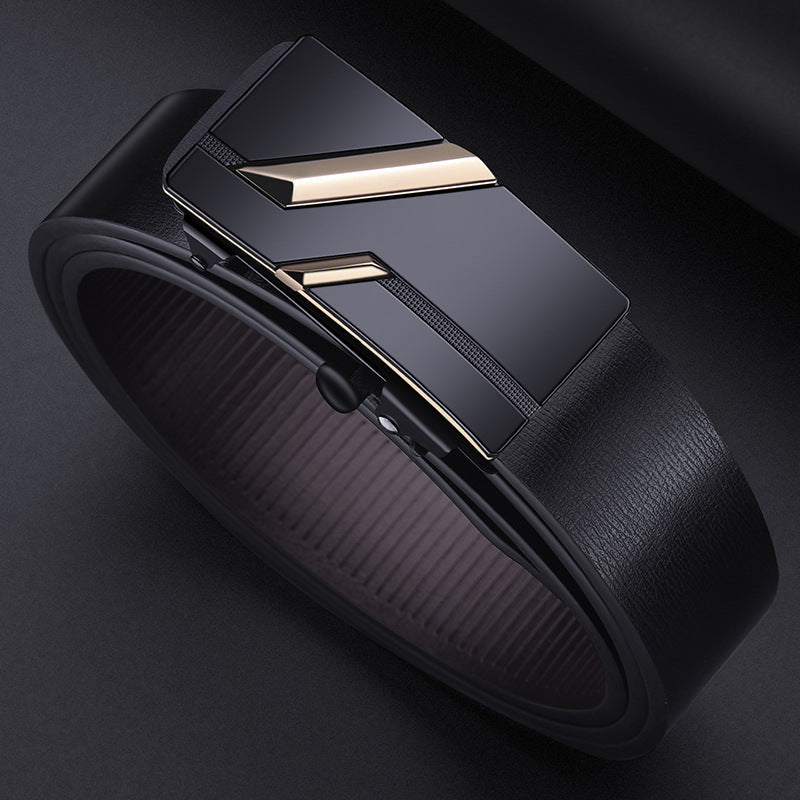 New PU Leather Men's Belt Without Teeth