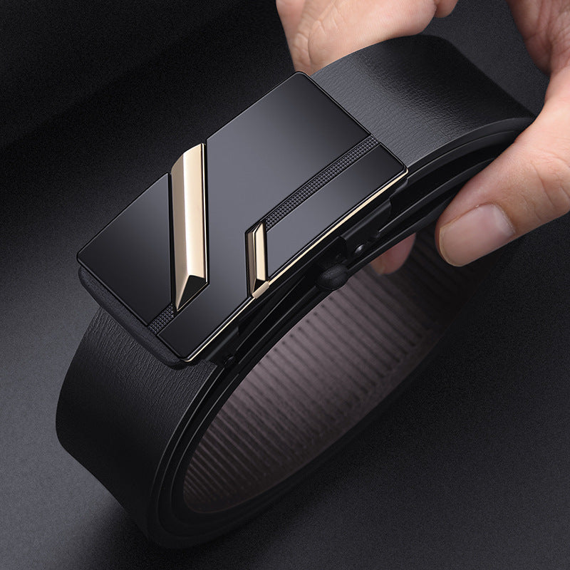 New PU Leather Men's Belt Without Teeth