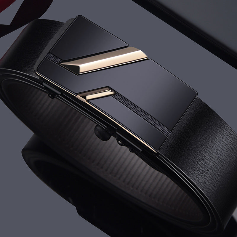 New PU Leather Men's Belt Without Teeth