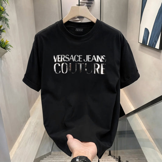 Men's Premium Selling T-Shirts (BD-AX White+ Versace Silver)