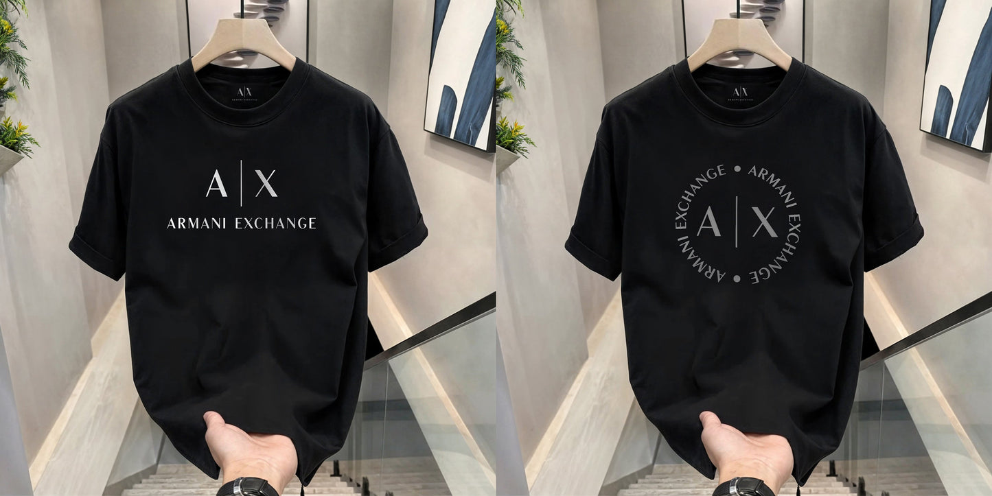 Men's Premium Selling T-Shirts (BD-AX White+ Armani Round)